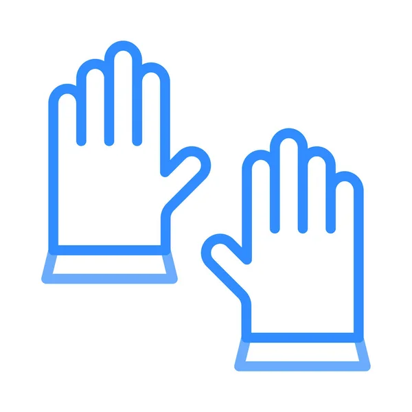 Handschoenen Hand Bouw Vectorillustratie — Stockvector