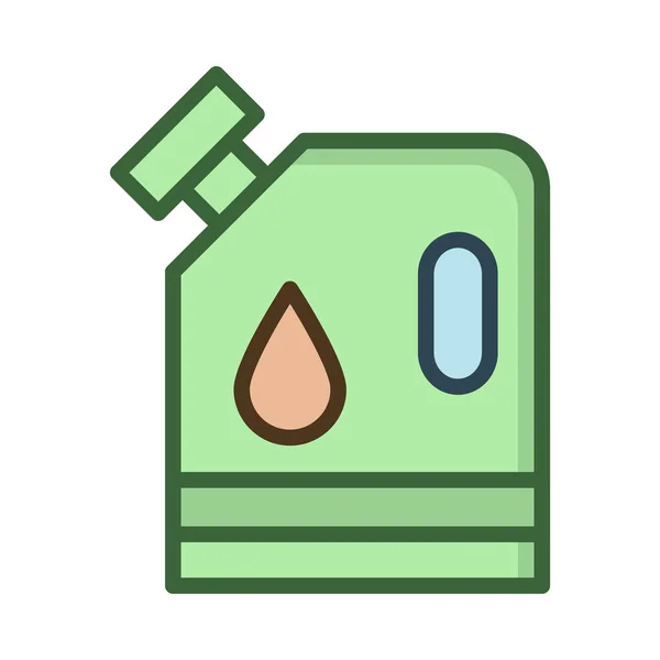 Aceite Puede Icono Plano Aislado Sobre Fondo Blanco Vector Ilustración — Archivo Imágenes Vectoriales