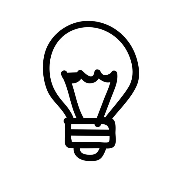 Glühbirne Flaches Symbol Isoliert Auf Weißem Hintergrund Vektor Illustration — Stockvektor