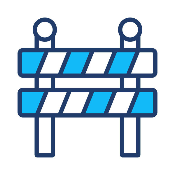 construction barrier flat icon isolated on white background, vector, illustration