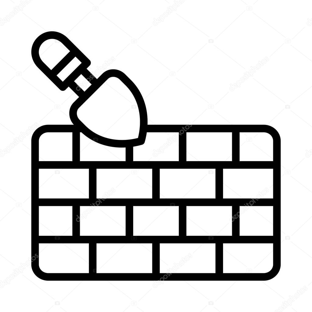 masonry   trowel   wall   vector illustration 