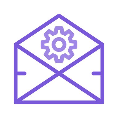 Zarf vites düz stil ikonu, vektör çizim ile