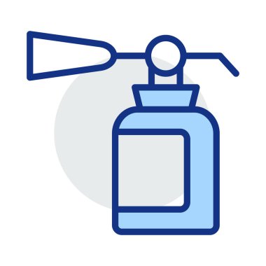 Yangın söndürücüyü silindir ateş vektör çizim 