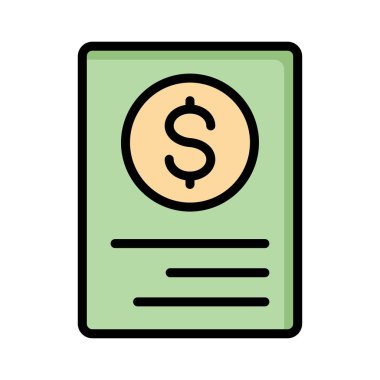 Fatura sayfası belge vektör çizim 