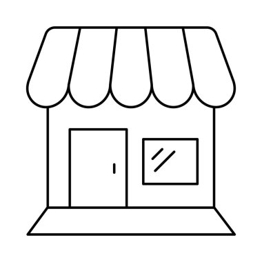 vektör çizim bina mağaza dükkan 