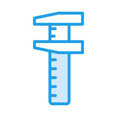 Beyaz arka plan, vektör, illüstrasyon izole ölçüm cetveli düz simgesi