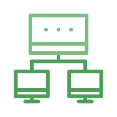 Web Hosting satır simge vektör çizim 