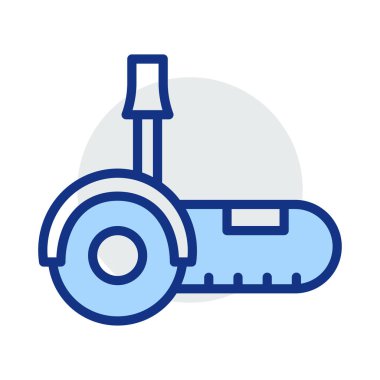 Daire testere düz simgesi beyaz arka plan, vektör, illüstrasyon izole