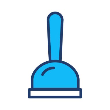 İnşaat faraş düz simgesi beyaz arka plan, vektör, illüstrasyon izole