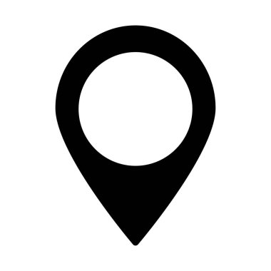 Beyaz arka plan, vektör, illüstrasyon izole konum PIN düz simgesi