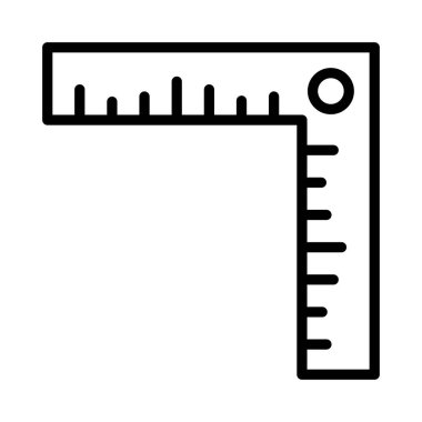 Cetvel ölçü birimi mimarisi vektör çizim 