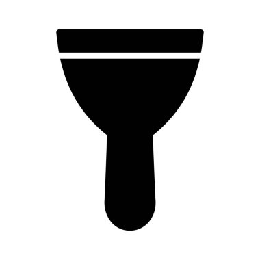 İnşaat faraş düz simgesi beyaz arka plan, vektör, illüstrasyon izole