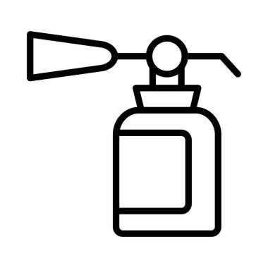 Yangın söndürücüyü silindir ateş vektör çizim 