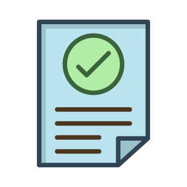 Belge dosya vektör çizim kabul 