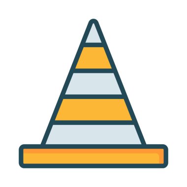 koni blok dur vektör çizim 