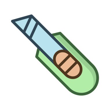 kesici bıçak inşaat vektör çizim 