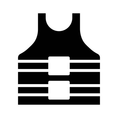 Beyaz arka plan, vektör, illüstrasyon izole Emanet ceket düz simgesi