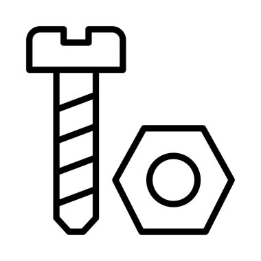 vida somun araçları vektör çizim 