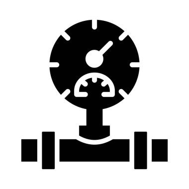 boru hattı düz simgesi beyaz arka plan, vektör, illüstrasyon izole