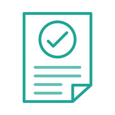 Belge dosya vektör çizim kabul 