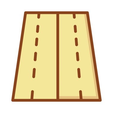 otoyol düz simgesi beyaz arka plan, vektör, illüstrasyon izole