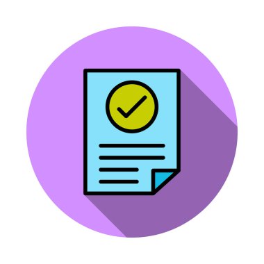 Belge dosya vektör çizim kabul 