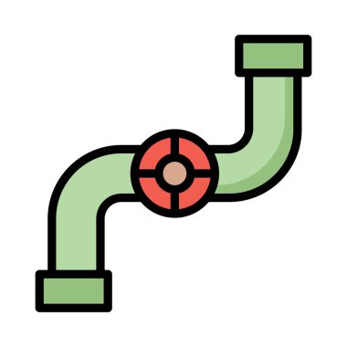 boru hattı valf inşaat vektör çizim 