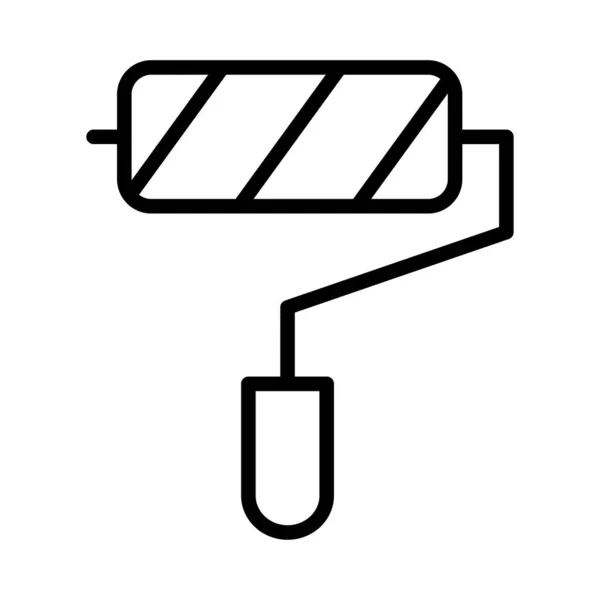 Farbroller Flaches Symbol Isoliert Auf Weißem Hintergrund Vektor Illustration — Stockvektor