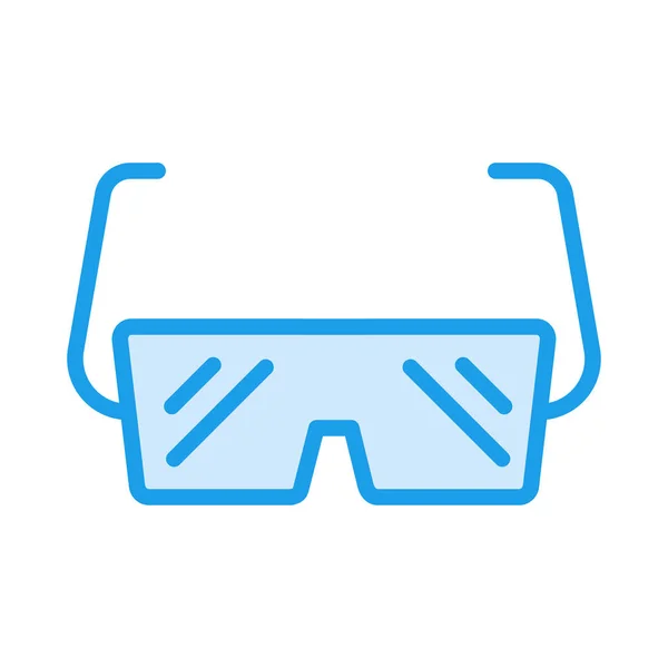 Gafas Construcción Icono Plano Aislado Sobre Fondo Blanco Vector Ilustración — Vector de stock