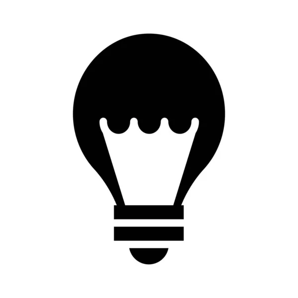 Light Bulb Flat Icon Isolated White Background Vector Illustration — Stock Vector