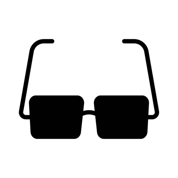 Szemüveg Lapos Ikon Elszigetelt Fehér Háttér Vektor Ábra — Stock Vector