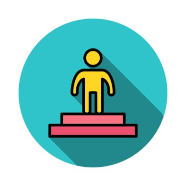 Avatar başarı başarı vektör çizim 