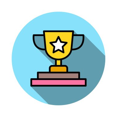 Kupa başarı ödülü vektör çizim 