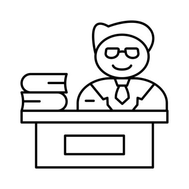 Office tablo Resepsiyon vektör çizim 