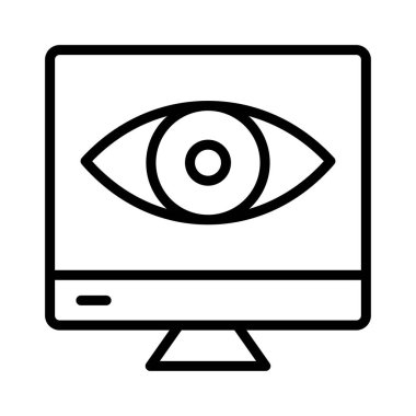 Görünüm Bak ekran vektör çizim 