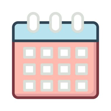 Takvim tarihi ay vektör çizim 