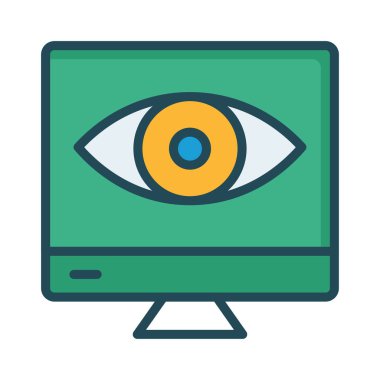 Görünüm Bak ekran vektör çizim 