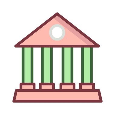 Banka mahkeme vektör çizim oluşturma 