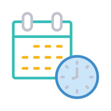 Son Tarih Saat takvim vektör çizim 