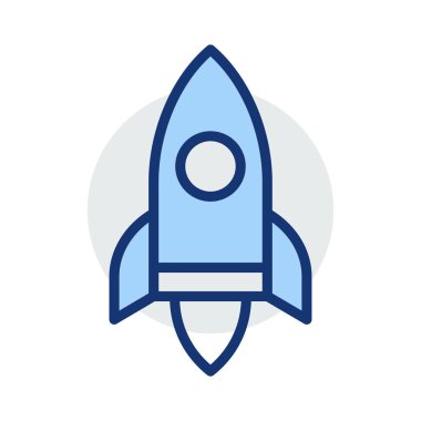 alttan yukarıya ittirmek başlangıç roket vektör çizim 