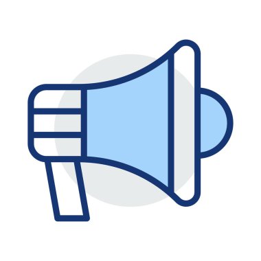 megafon hoparlör yüksek sesle vektör çizim 