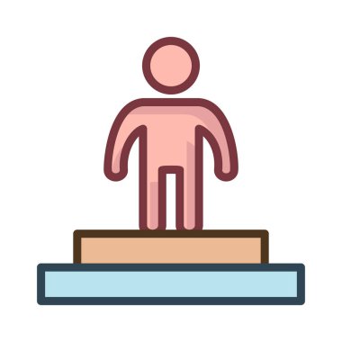 Avatar başarı başarı vektör çizim 