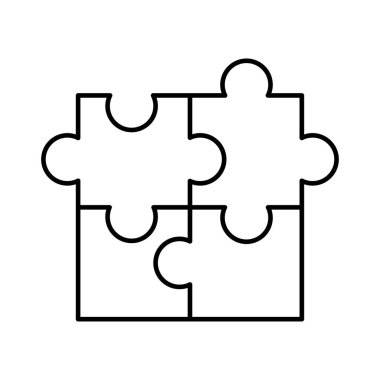 çözüm puzzle Yapboz vektör çizim 
