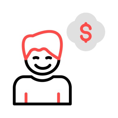 profil kullanıcı mutlu vektör çizim 