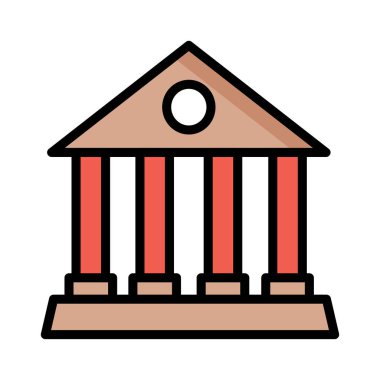 Banka mahkeme vektör çizim oluşturma 