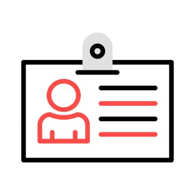 kimlik kartı kart vektör çizim 