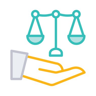 Hukuk ölçek mahkeme vektör çizim 