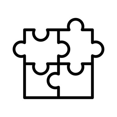 çözüm puzzle Yapboz vektör çizim 