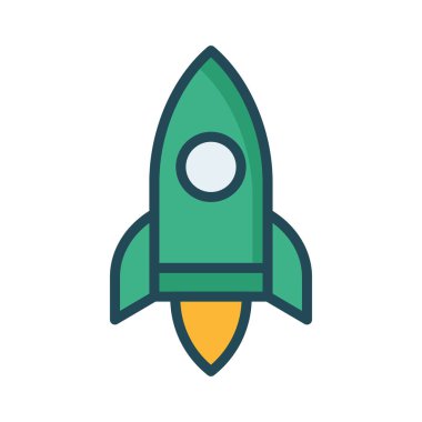 alttan yukarıya ittirmek başlangıç roket vektör çizim 