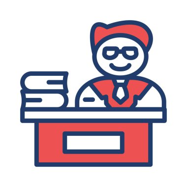 Office tablo Resepsiyon vektör çizim 